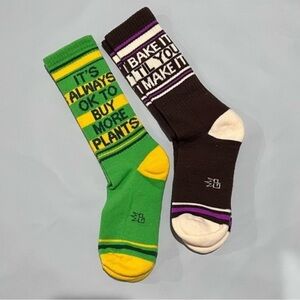 GUMBALL Poodle Unisex Ribbed Gym Crew Socks 2 Pairs NEW